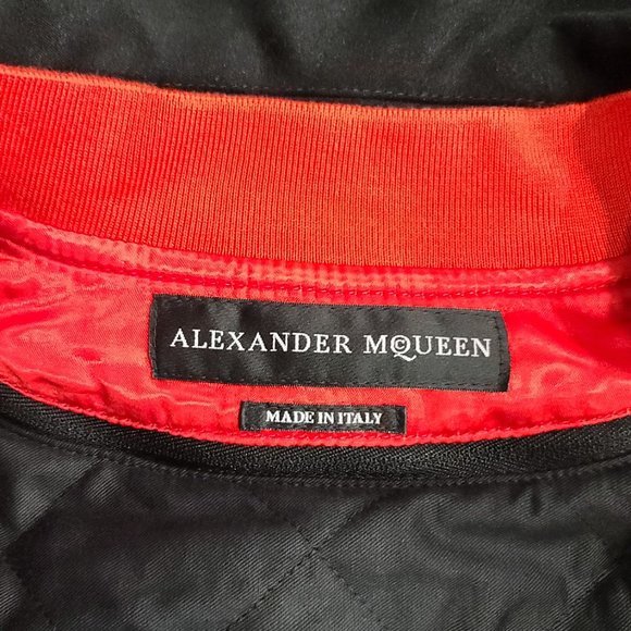 Alexander McQueen Leather Bomber Jacket - Picture 9 of 11